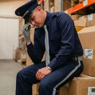 Vigilancia recibiendo paquetes en portería residencial